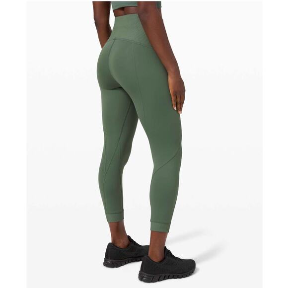 Lululemon Train Free High-Rise Crop 23" Algae Green Legging Size 6 - Picture 3 of 10